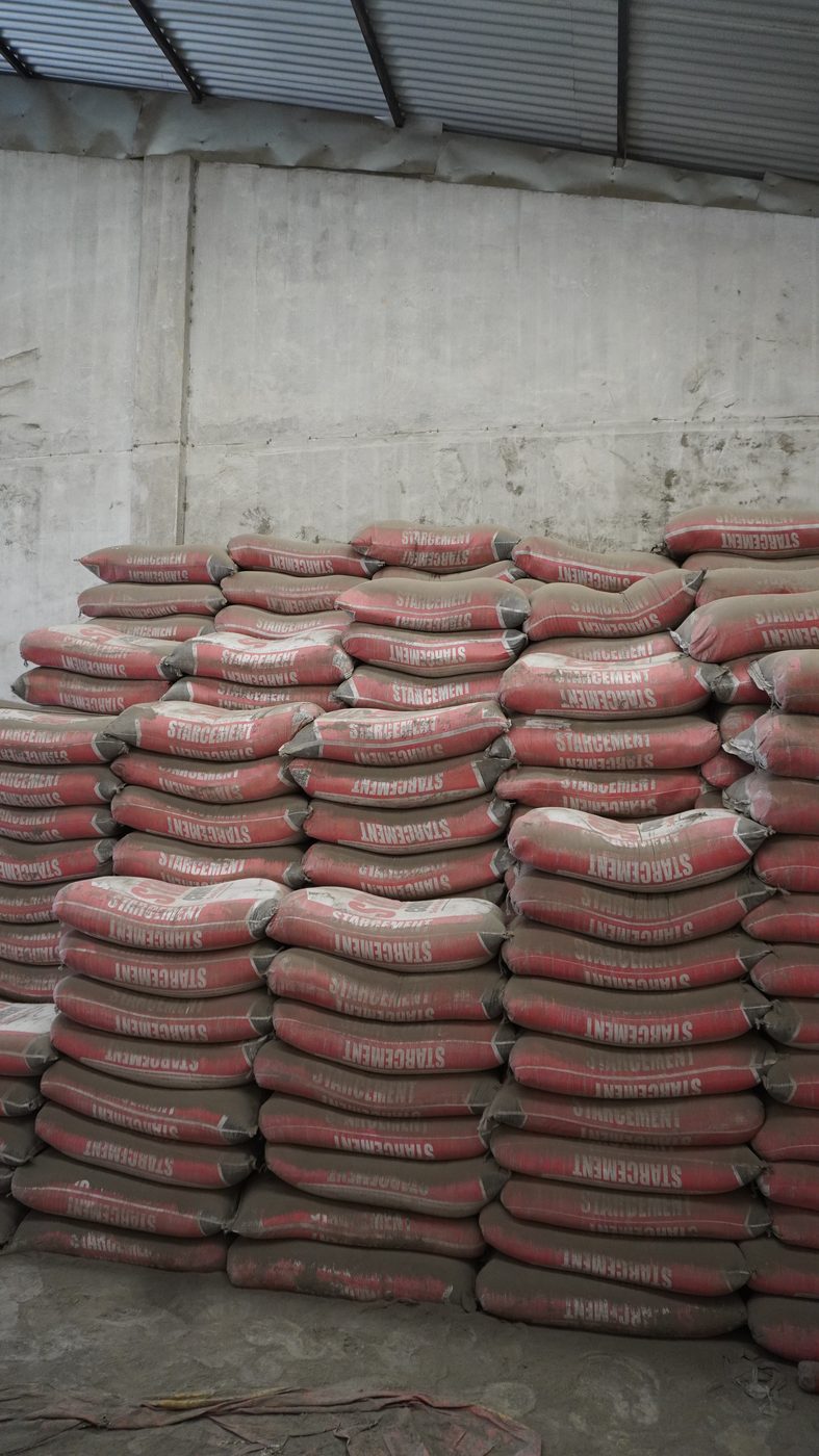 Cement bags in stock